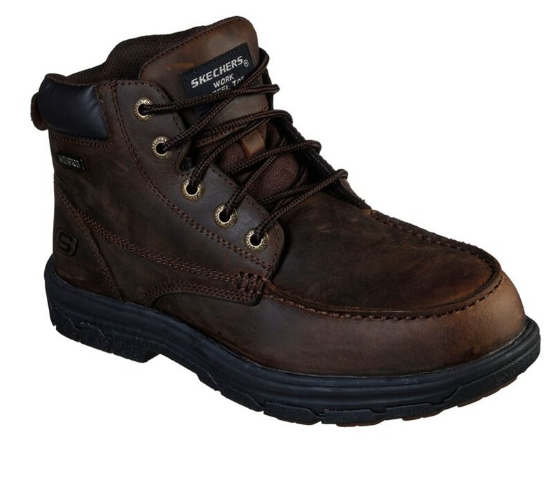 Skechers Relaxed Fit: Vicksburk St - Mens Work Boots Brown [AU-WI0993]